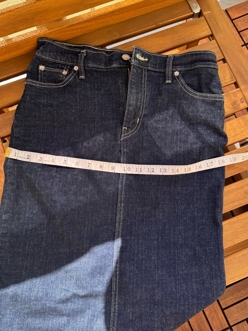 Levi's Dark Indigo Denim Pencil Skirt - Picture 11 of 12